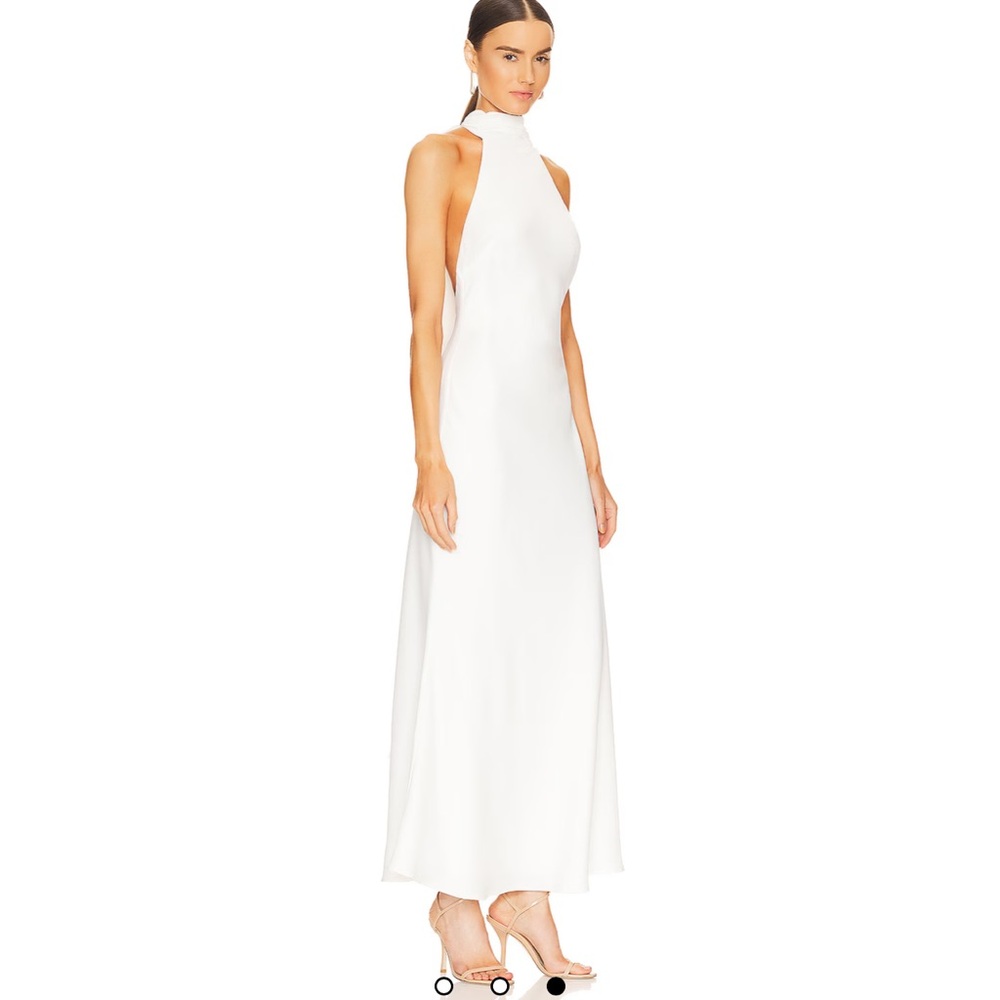 MISHA x REVOLVE Evianna Satin Gown Ivory S